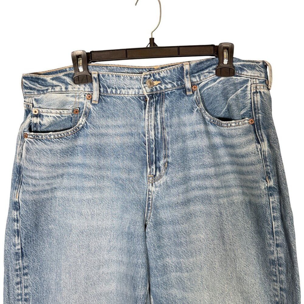 AEO American Eagle Super High Rise Baggy Wide Leg Cotton Lyocell 14 - Picture 8 of 8